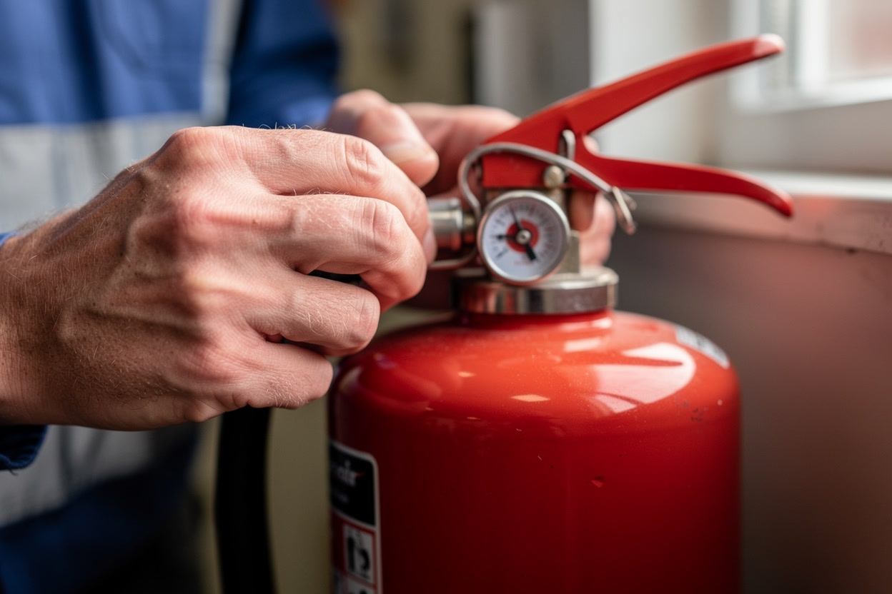 Checking and Preparing the Extinguisher