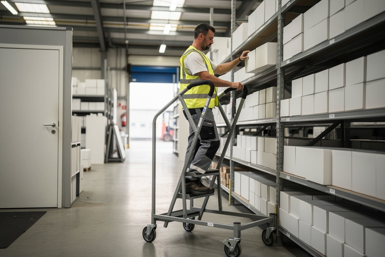 Mobile Steps in Shops and Warehouses