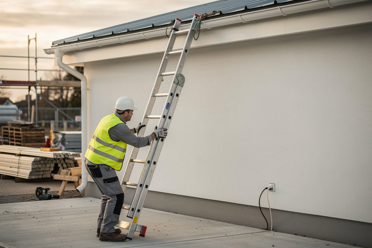 Positioning and Securing a Leaning Ladder